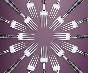 Image showing Set of forks