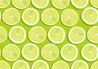 Image showing seamless background of fresh lemon slices