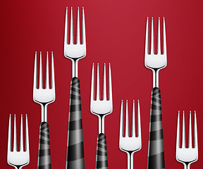 Image showing Set of forks