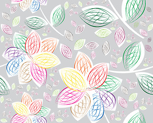 Image showing Retro floral seamless background