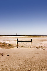 Image showing Fence Under Clear Skies