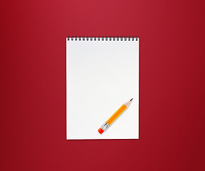 Image showing Notebook and  pencil