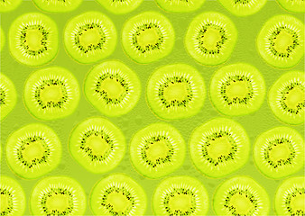 Image showing seamless background of fresh Kiwi  slices