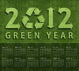 Image showing New year 2012 Calendar