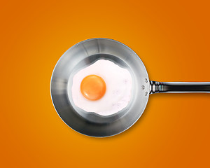 Image showing Fried egg in a frying pan