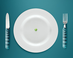 Image showing  green peas on plate