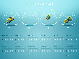 Image showing New year 2012 Calendar