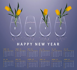 Image showing New year 2012 Calendar