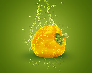 Image showing Fresh yellow bell pepper