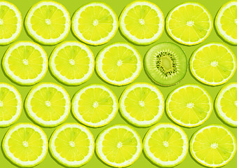 Image showing seamless lemon slices background