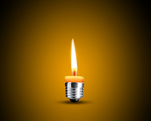 Image showing Candellight in bulb