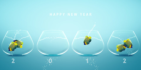 Image showing Happy new year 2012