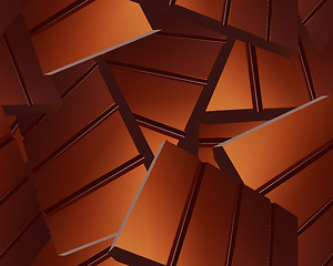 Image showing Delicious Sparse chocolate bars background 