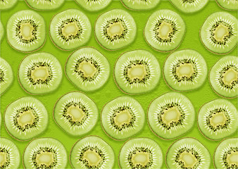 Image showing seamless background of  Kiwi slices