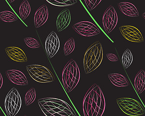 Image showing A seamless leaf pattern