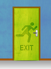 Image showing Exit door 