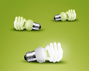 Image showing one glowing Light bulb