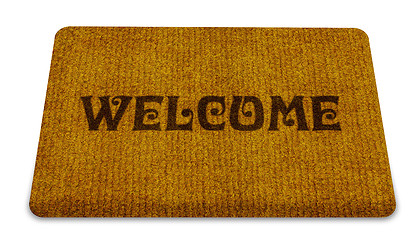 Image showing welcome cleaning foot carpet 