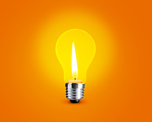 Image showing Candellight in bulb