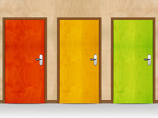 Image showing wooden doors