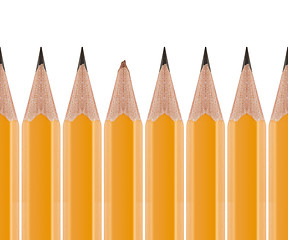 Image showing Broken pencil and sharp pencils