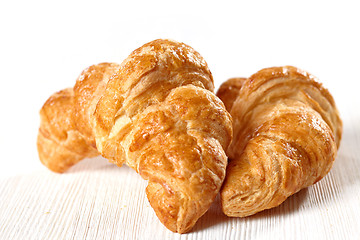 Image showing Fresh baked croissants