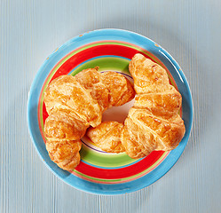 Image showing Fresh baked croissants