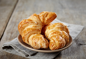 Image showing Fresh baked croissants