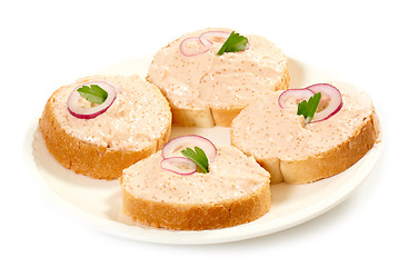 Image showing sandwiches with caviar paste