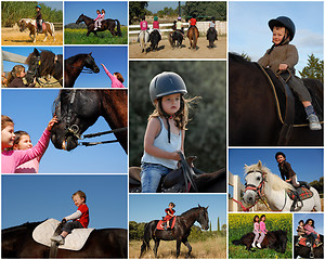 Image showing riding children