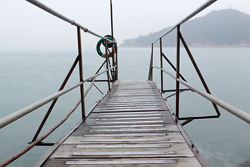 Image showing hong kong Swimming Shed in sea