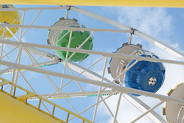 Image showing ferris wheel against a blue sky