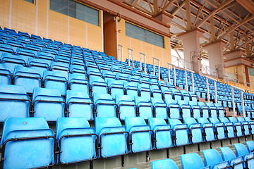 Image showing Blue Seats On Stadium