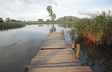 Image showing Jetty on lake 