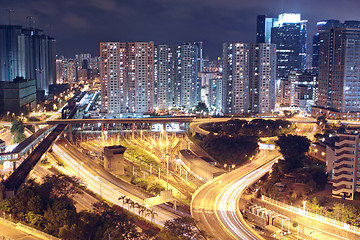 Image showing Hong kong at night 