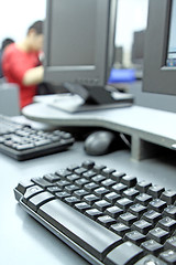 Image showing computer room and student studying