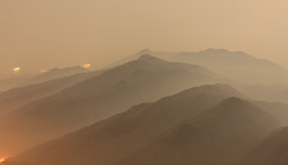 Image showing mountain sunset 