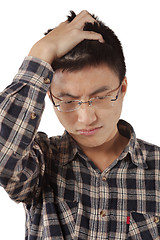 Image showing young thinking man