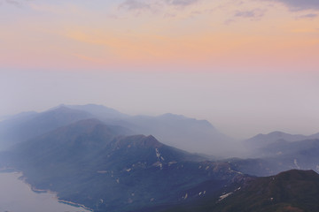 Image showing mountain sunset 