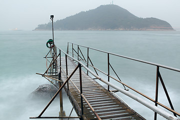 Image showing hong kong Swimming Shed in sea