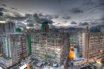 Image showing downtown city and old building 