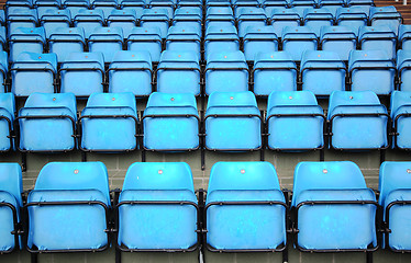 Image showing Blue Seats On Stadium