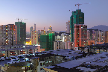 Image showing cityscape at dusk