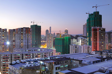 Image showing cityscape at dusk