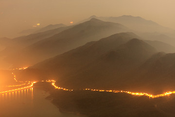 Image showing mountain sunset 