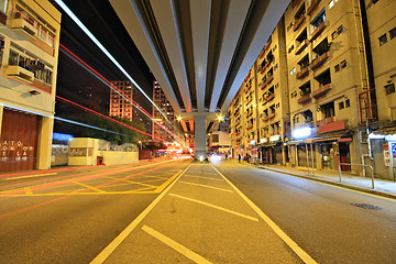 Image showing traffic in city at night