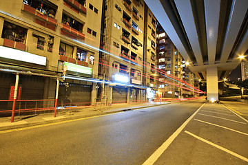 Image showing traffic in city at night