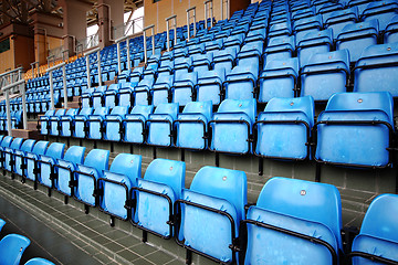 Image showing Blue Seats On Stadium