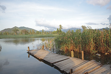 Image showing Jetty on lake 
