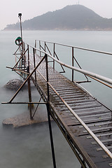 Image showing hong kong Swimming Shed in sea